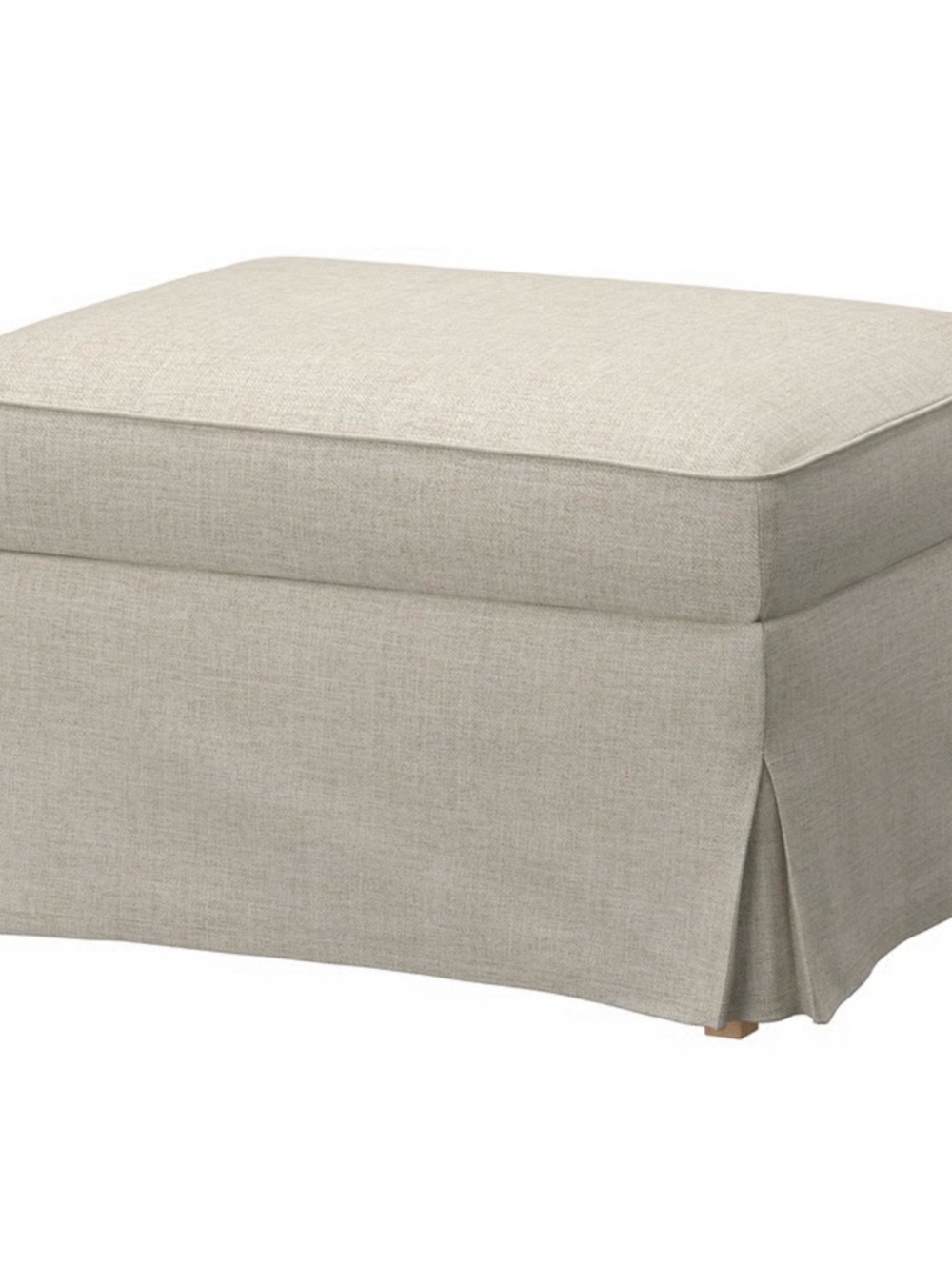 Uppland Kilanda Light Beige Linen Slipcovered Ottoman COVER ONLY